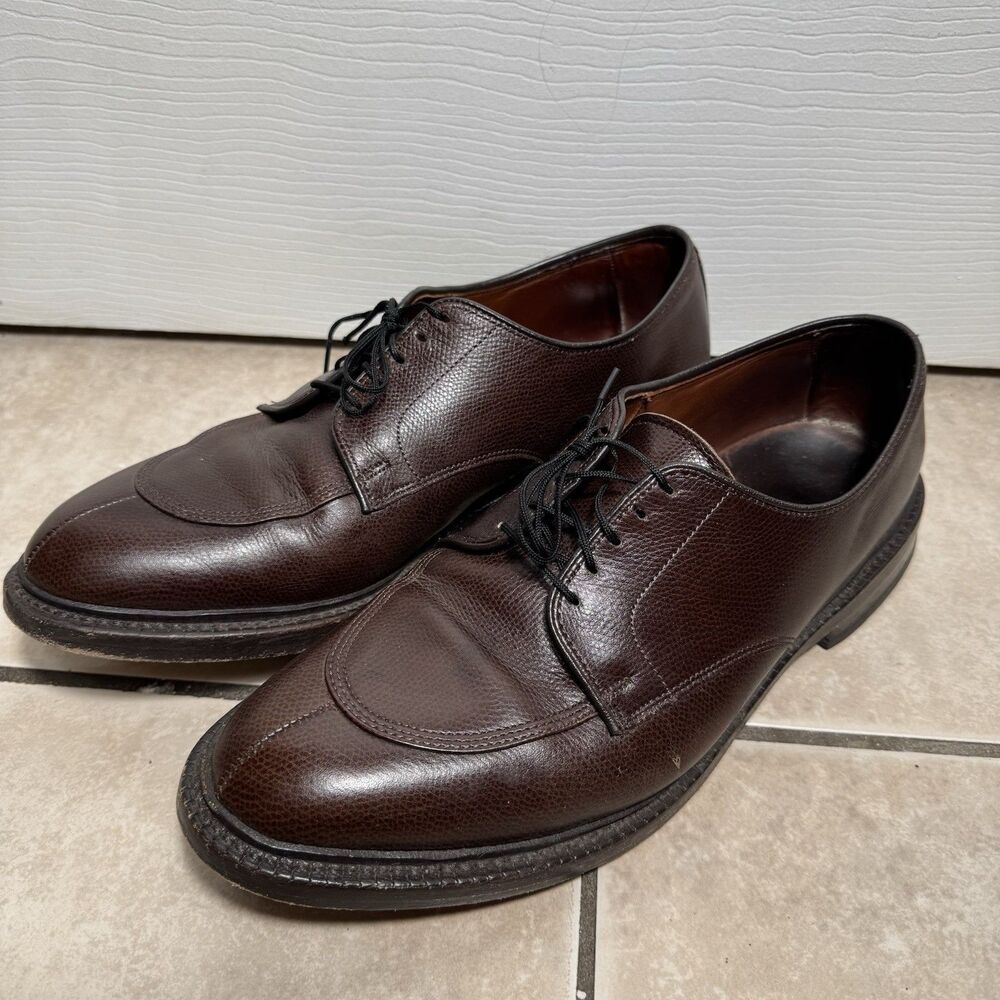 Allen Edmonds Men’s 10 E Walton Split Toe Grain Leather Lace Up Shoes Prep Dress